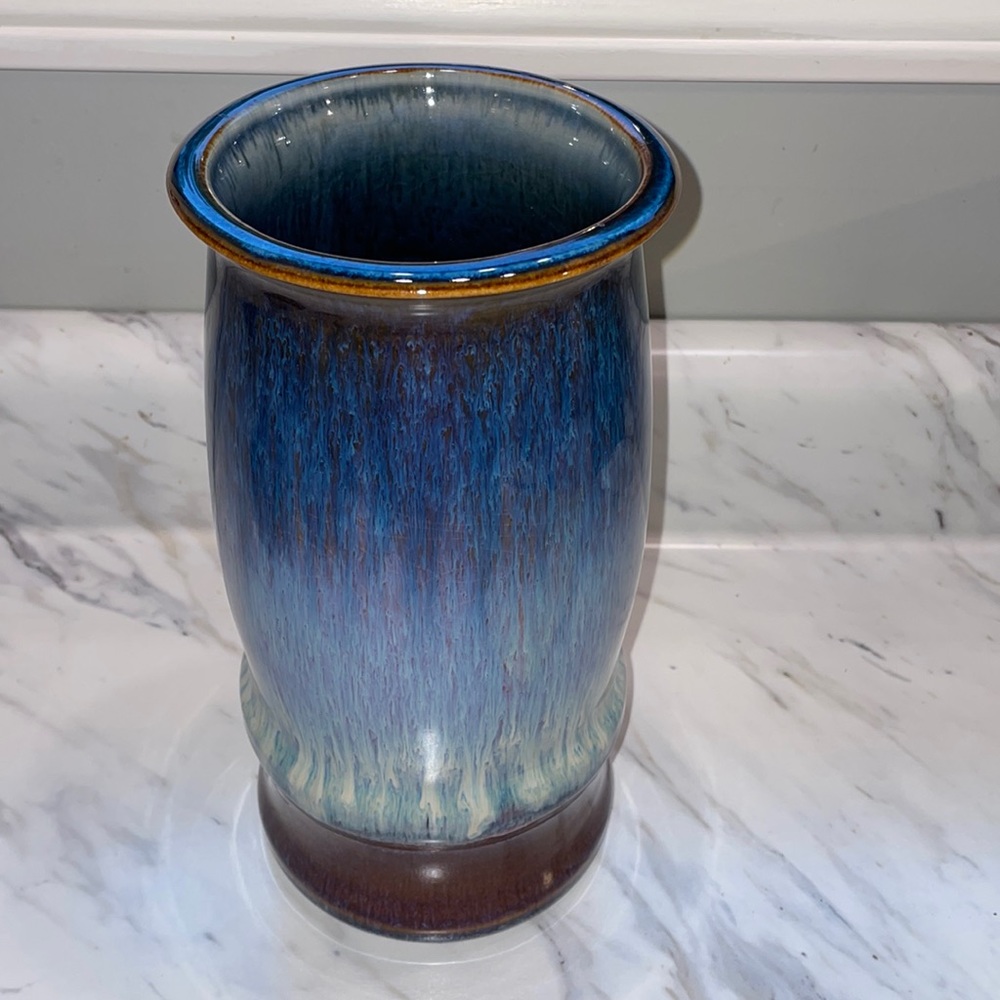 Bill Campbell art pottery signed wine chiller